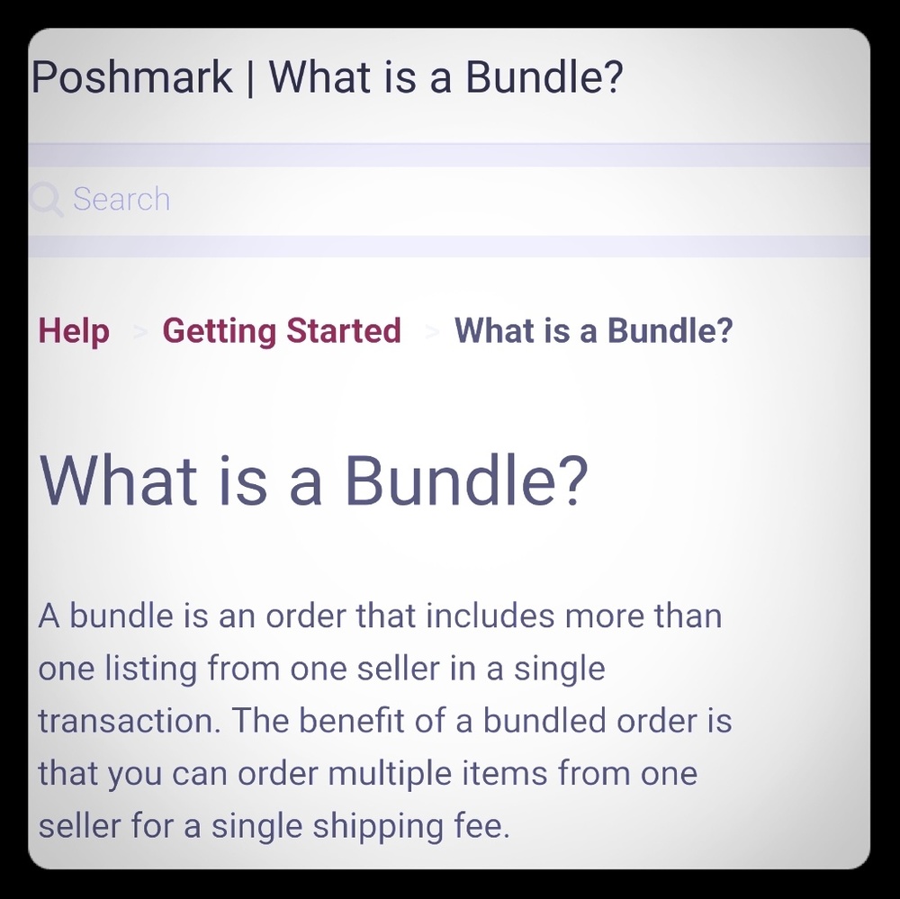 Bundle = Multiple Items